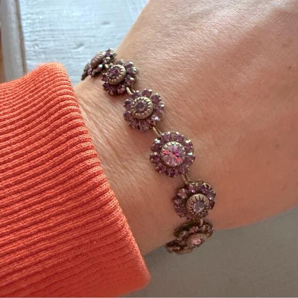 Liz Paiacios Crystal Flower Bracelet - Picture 7 of 14